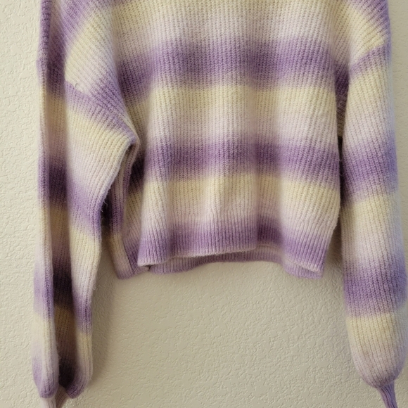 Vero Moda Stripe Knit Crop Sweater M - Picture 3 of 8